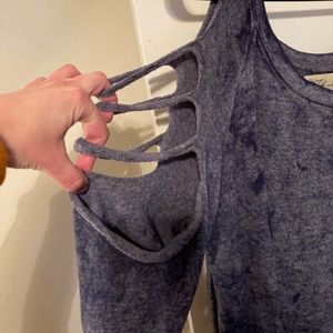 Vintage Havana cold shoulder sweatshirt